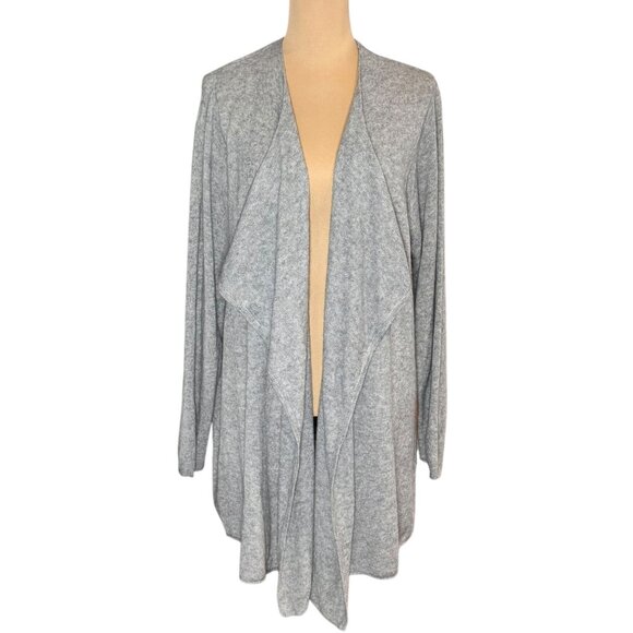 Magaschoni Open Front Cardigan Sz XXL Gray Longline Lagenlook Classic Comfort - Picture 1 of 12